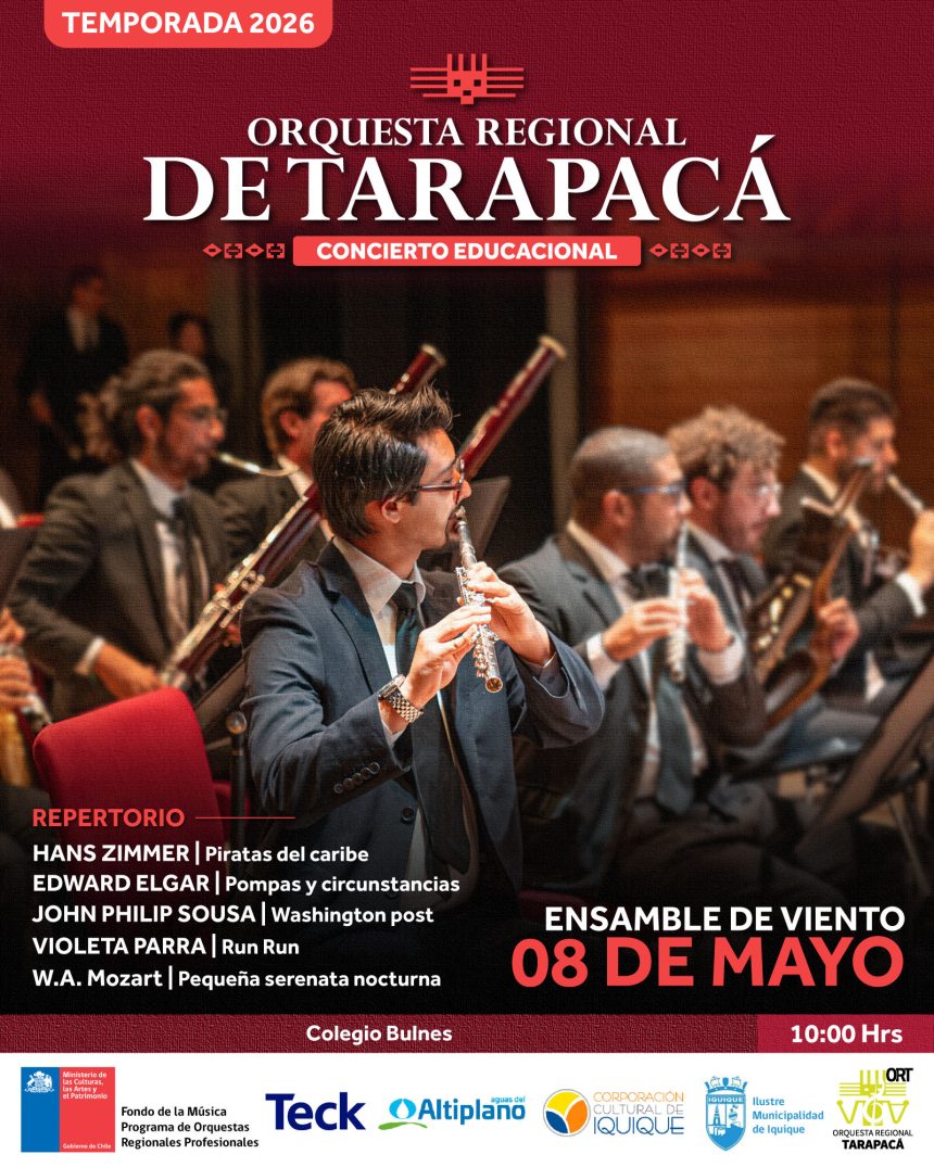 08 de mayo: Concierto Educacional | Orquesta Regional de Tarapacá