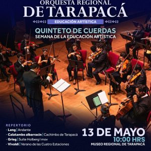 13 de mayo: Quinteto de Cuerdas | Orquesta Regional de Tarapacá