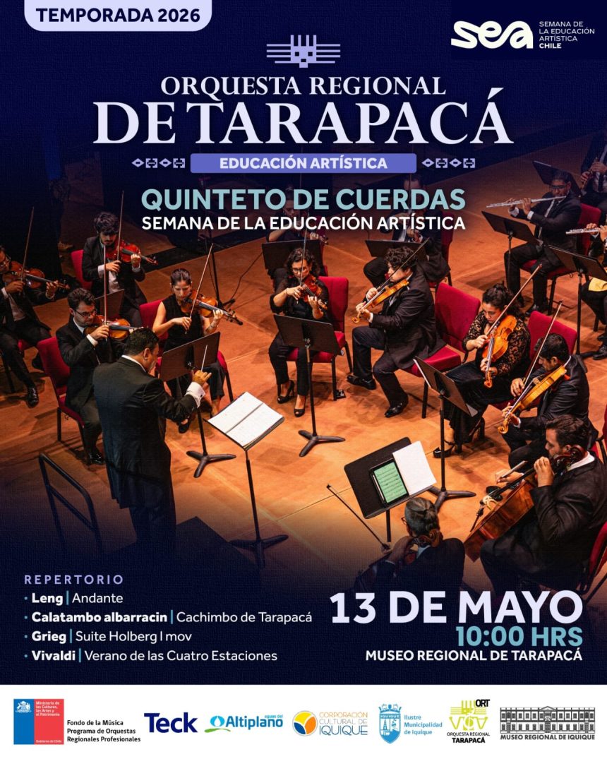 13 de mayo: Quinteto de Cuerdas | Orquesta Regional de Tarapacá