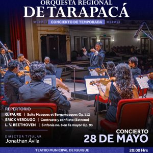 28 de mayo: Concierto de Temporada | Orquesta Regional de Tarapacá