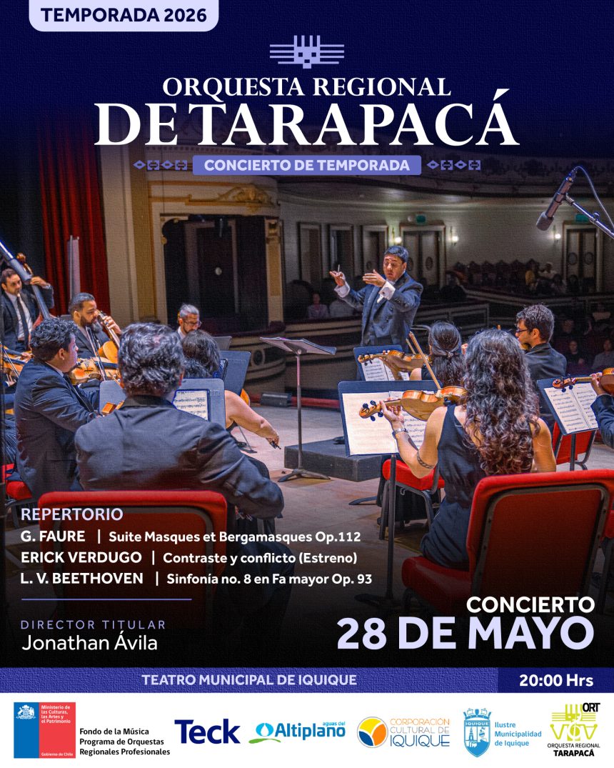 28 de mayo: Concierto de Temporada | Orquesta Regional de Tarapacá