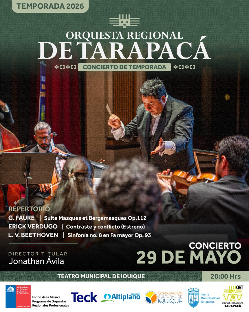 29 de mayo: Concierto de Temporada | Orquesta Regional de Tarapacá