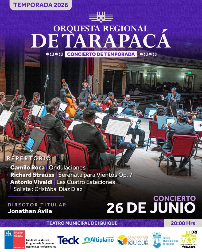 26 de junio: Concierto de Temporada | Orquesta Regional de Tarapacá