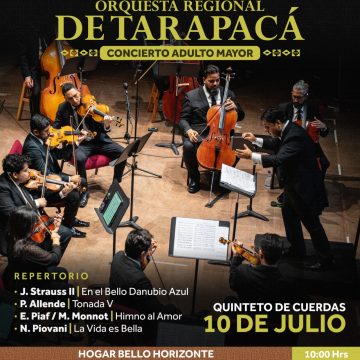 Concierto para Adultos Mayores en Hogar Bello Horizonte de Iquique, 10 de julio 2026