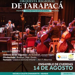 14 de agosto: Concierto Educacional | Orquesta Regional de Tarapacá