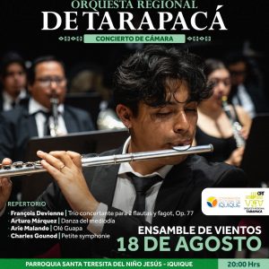 18 de agosto: Concierto de Cámara | Orquesta Regional de Tarapacá