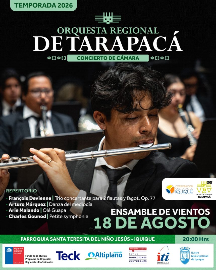 18 de agosto: Concierto de Cámara | Orquesta Regional de Tarapacá