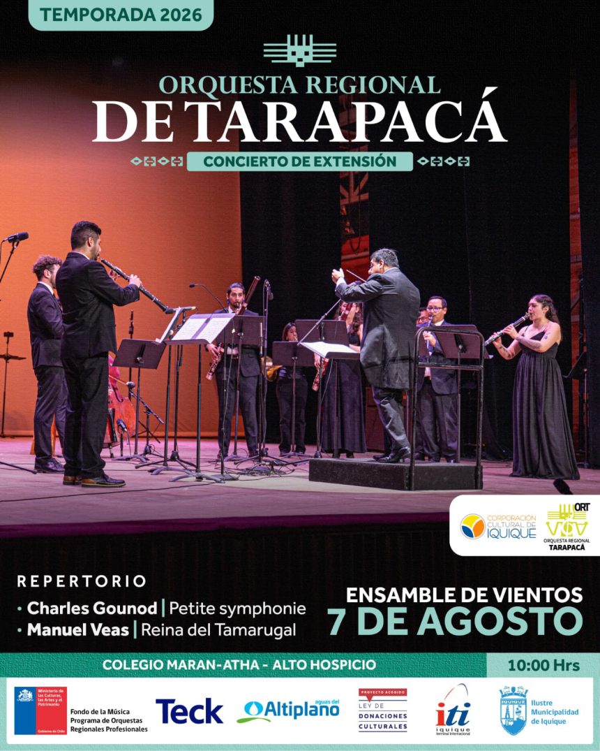 7 de agosto: Concierto de Extensión | Orquesta Regional de Tarapacá