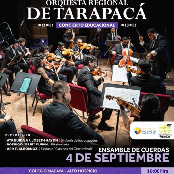 4 de septiembre: Concierto Educacional | Orquesta Regional de Tarapacá