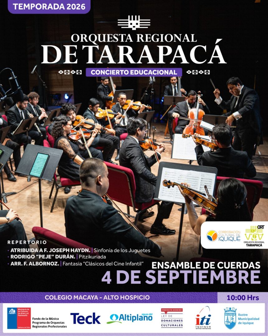 4 de septiembre: Concierto Educacional | Orquesta Regional de Tarapacá