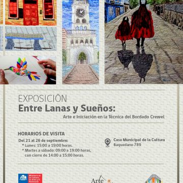 expo-sept Del 21 al 26 de septiembre: Exposición “Entre Lanas y Sueños” llega a la Casa Municipal de la Cultura