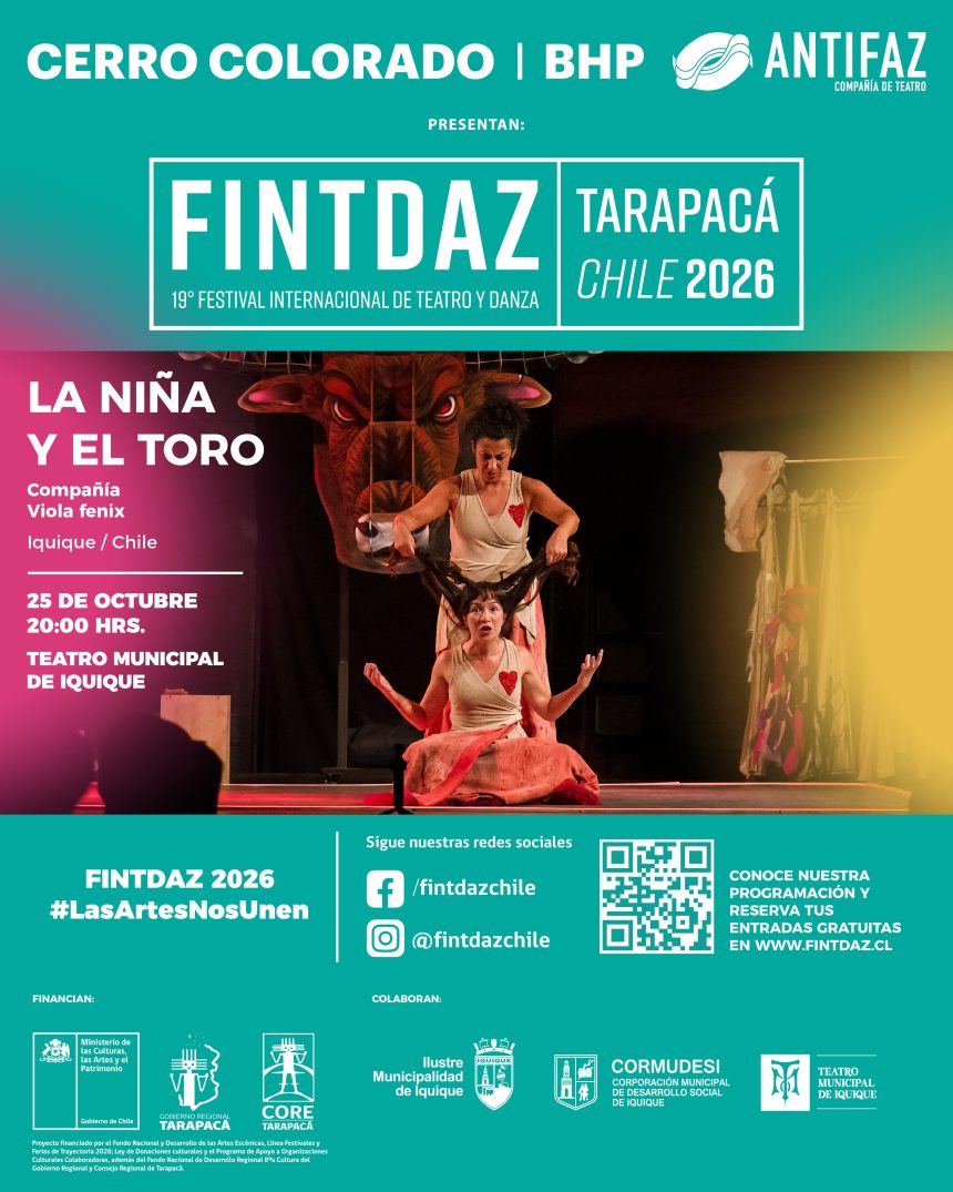25 de octubre: “La niña y el toro” llega al Teatro Municipal de Iquique en el festival FINTDAZ 2026